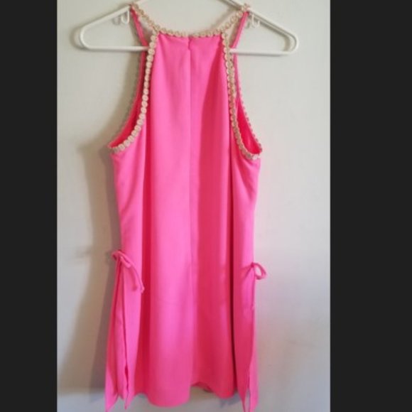 Lilly Pulitzer Pearl Romper Pink Tropics Gold Size 8 - Picture 3 of 7